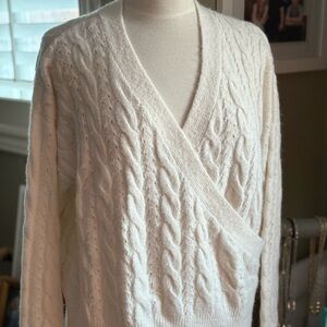 Balletcore faux wrap sweater.